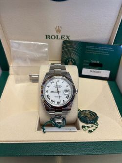 Rolex Datejust 41mm Ref. 126334 White Roman Dial – Oyster Bracelet – Box & Papers