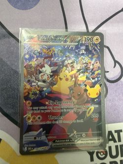Pikachu Pokemon Card 30th Anniversary