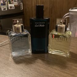 Calvin Klein Eternity, Eternity Aqua, & Davidoff Cool Water Men's Colognes