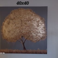 GOLD TREE CANVAS 