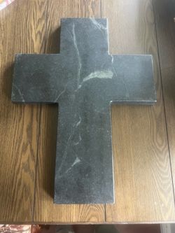 Natural soapstone cross measure s 21 .5/8 x15.5/8