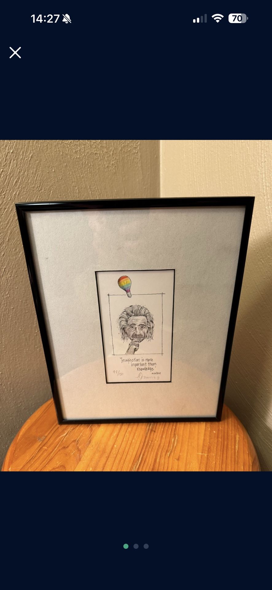 Imagination Is More Important Than Knowledge Print