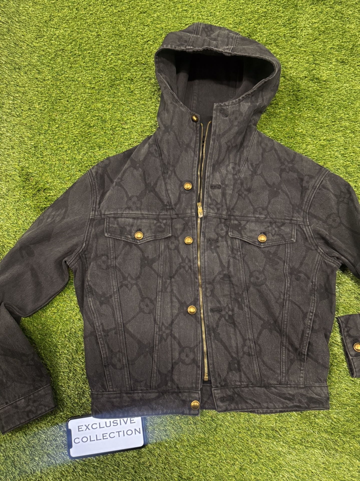 Louis Vuitton LV Monogram Denim Hooded Jean Blouson