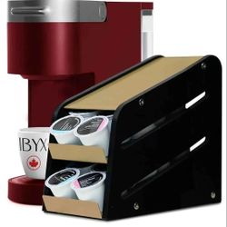 Ibyx Wooden K Pod Holder for Kitchen Counterspace - 2 Tier Pod Dispenser...