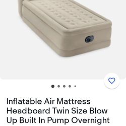 Intex Twin Headboard  Air Mattress 