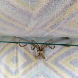 Glass Wall Shelf  Great For A Bathroom  18” Long And 5” Deep