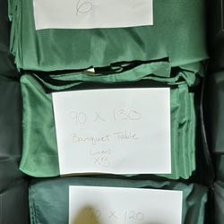 Dark Green Table Linens