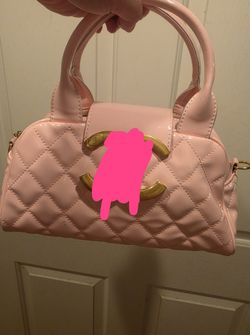 Pink Quilted Patent Leather Mini Bowler Handbag