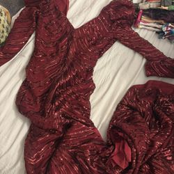 Floor Length Red Gown