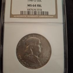 1949 D Franklin Half Dollar FBL