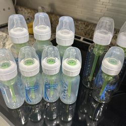 Dr Browns Narrow Bottles Glass And Plastic 4oz 8oz With Silicone Sleeves Extra Nipples 