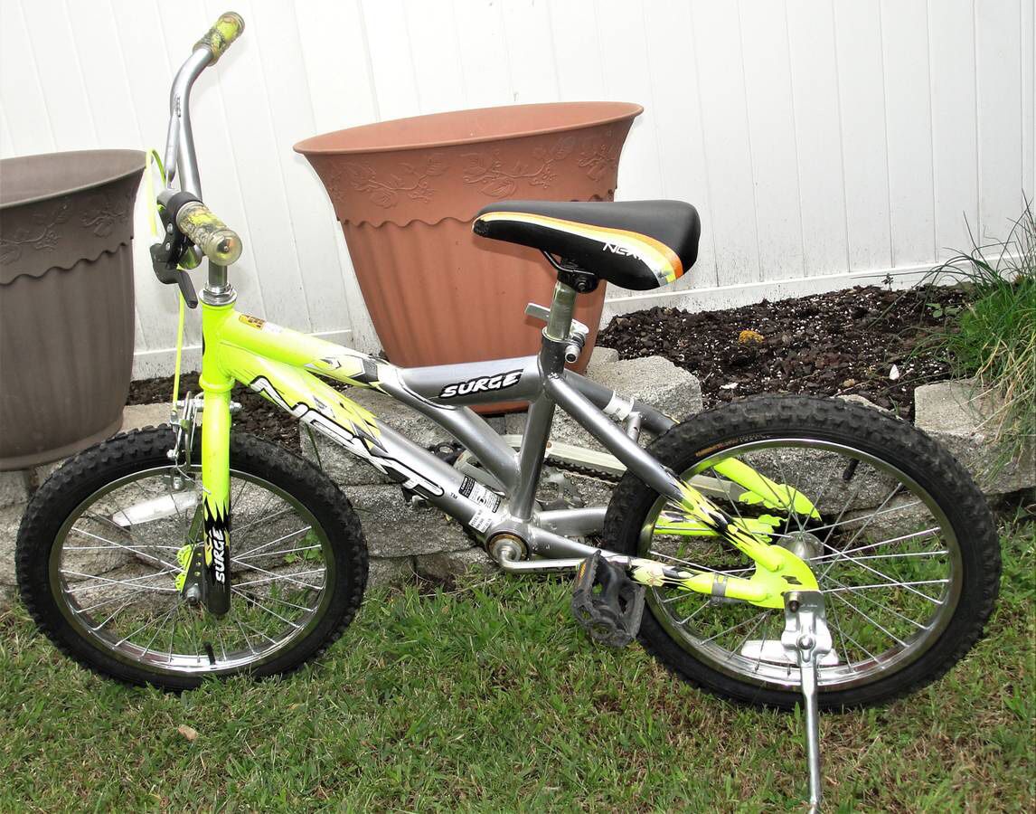 NEXT .. 18" .. Surge .. Boys' BMX Bike .. pre-owned with normal wear. Bristol Boro, Pa. 19007 Give your young adventurer the right equipment to make