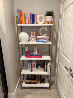 White/Gold Bookshelves