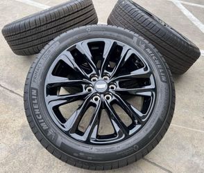20” Cadillac XT6 XT5 Black Premium Luxury Sport Wheels Rims Michelin Tires TPMS