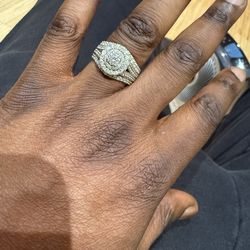 14k White Gold Natural Diamond Ring 2CT