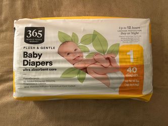 365 Whole Foods Market Baby Diapers Size 1