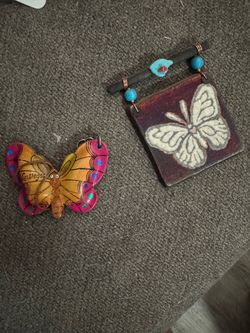 Handmade butterfly keychain and dream catcher
