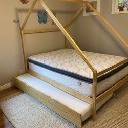 HOUSE BED Full Size + Twin Trundle 