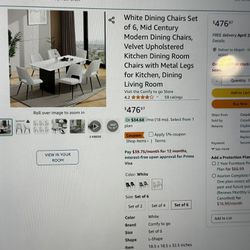 White Velvet Dining Room Chairs 