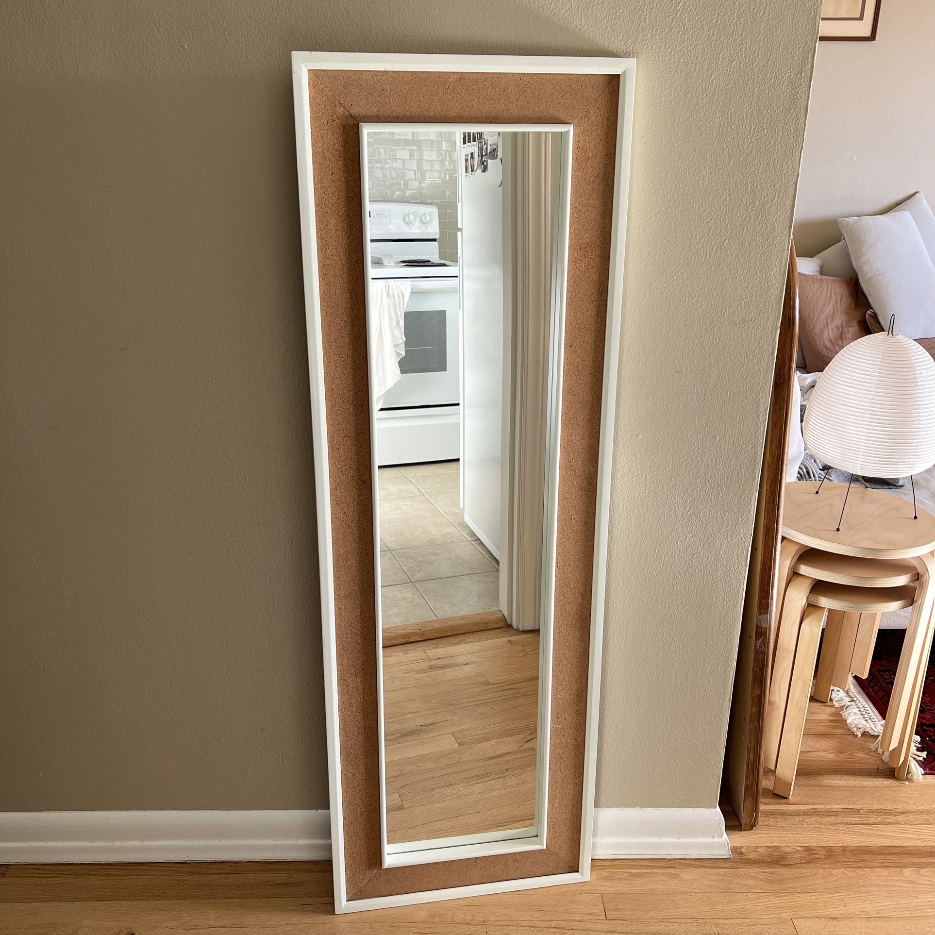 Pottery Barn Full Length Cork Board Mirror