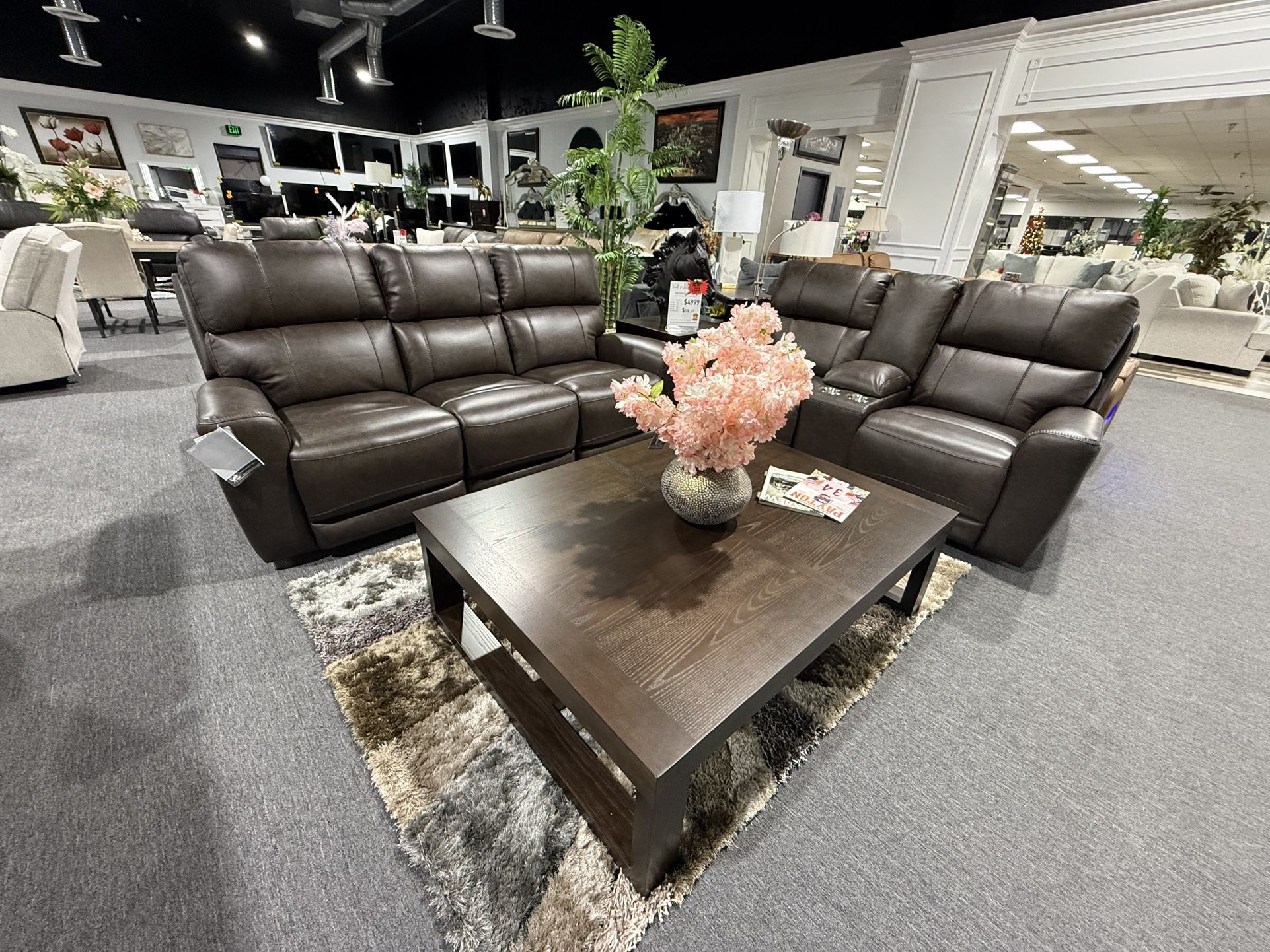 2 Pc Power Recliner Sofa And Loveseat Real Leather Financing Available No Credit Needed