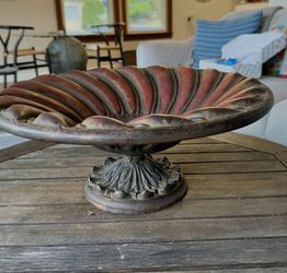 Large Metal  Pedestal Bowl  