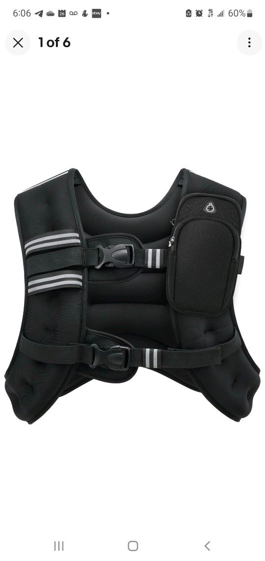BRAND NEW...ZELUS Weighted Vest 30lb Weight Vest w Reflective Stripe