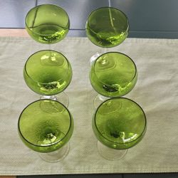 Set of 6 vintage coupe glasses