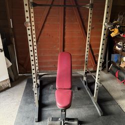 Power Rack And Adjustable Bench For Sale