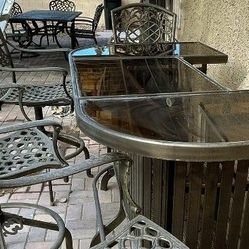 2 Bar Chairs Metal Black Swivel Chairs