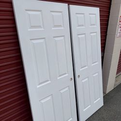 30”w, X 79”h, Panels Slider Closet Doors