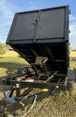 New 8x4x12 Scissor Lyft Hydraulic Dump Trailer With Ramps 💪🏻