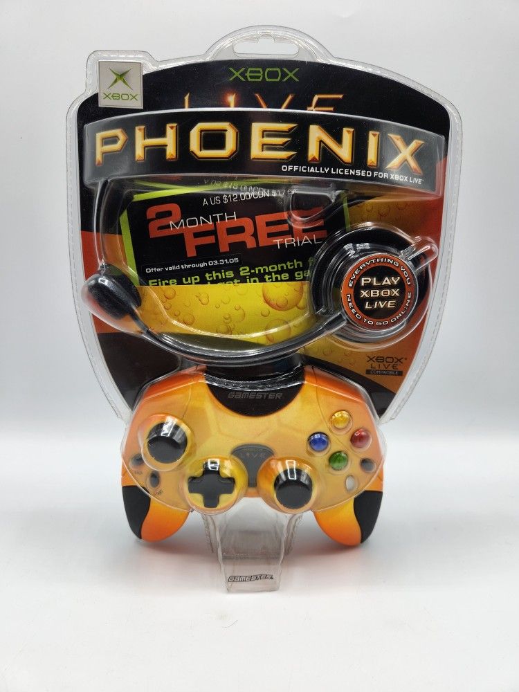 Xbox Gamester Phoenix Factory Sealed (Official License For Xbox Live) W/headset