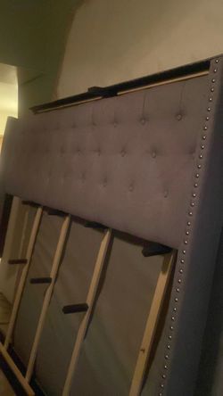 King size bed frame w head board.