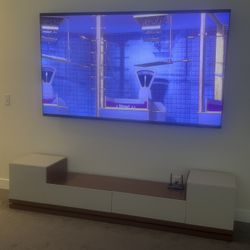 TV console/shelf/cabinet off white With LED Light 