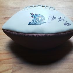 Tennessee Titans Chris Johnson Autographed Football 
