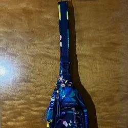 Vera Bradley Crossbody Single Strap Bag With Floral Accents.