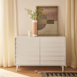 West Elm Pippa Solid Wood Dresser – Modern, White