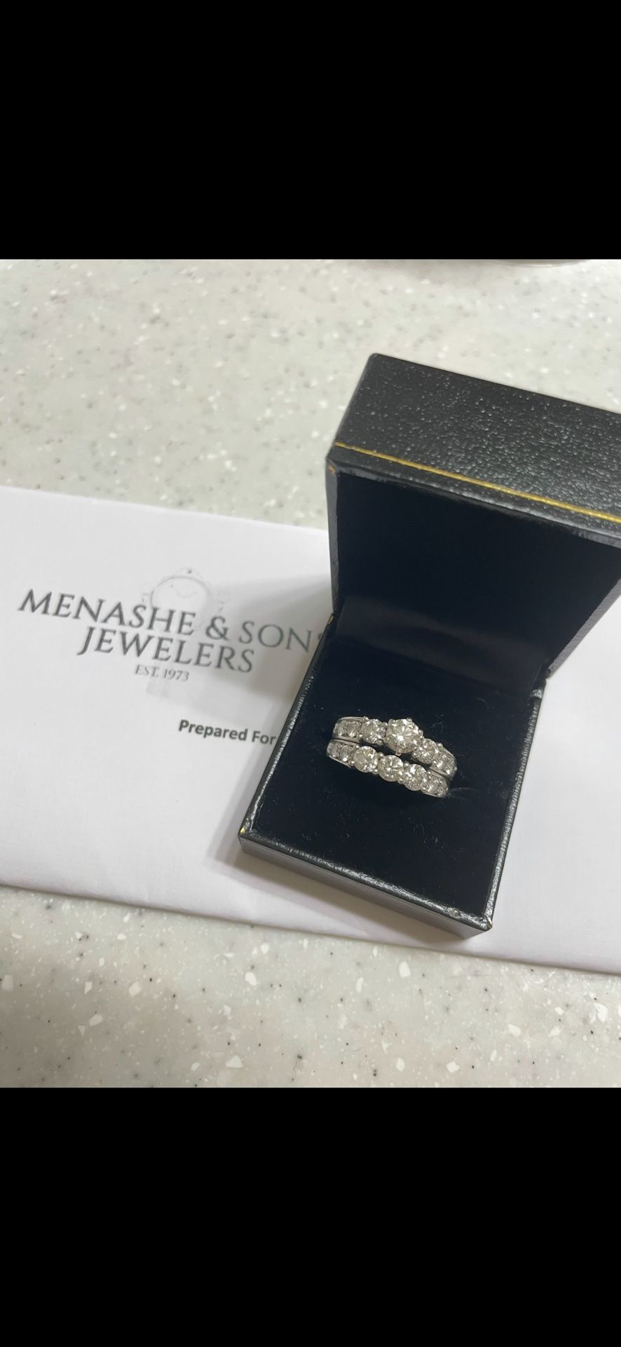 3 Ct Total Weight Diamond Ring Set