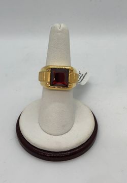 Genuine Red Spinel Men Ring Size 8