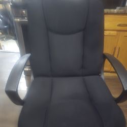 Fabric Office Chair Black Use Very Good Shape # 645 