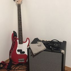 Squier Mini Precision Bass Electric Bass - Dakota Red