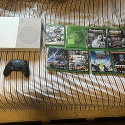 Xbox One S + Controller and 8 Games