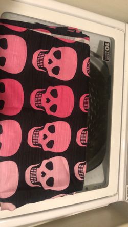 Betsy Johnson skull shower curtain