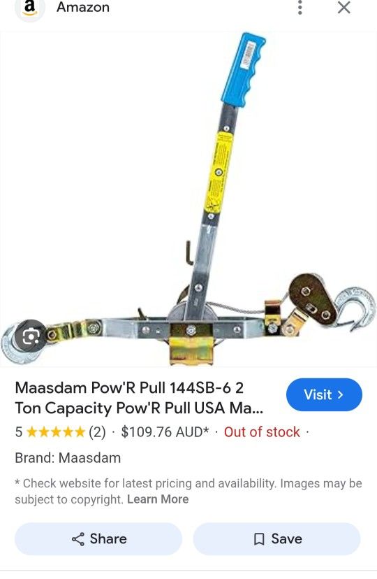 Maasdam Commalongs 2ton Pull