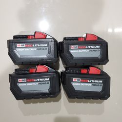 Milwaukee M18 18-Volt Lithium-Ion High Output 12.0Ah Batteries Pack (4 Pack)