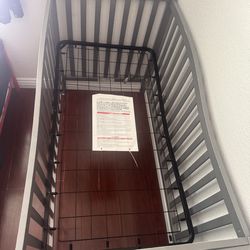 Grey crib/toddler bed