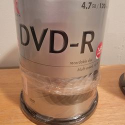 Nexxtech DVD-R 16x 4.7gb 120 Min Video For Pc Or Home Video Sealed-New Pack of 100