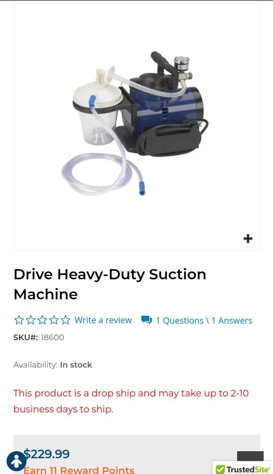 I Have A Drive Heavy Duty Suction Machine Brand New