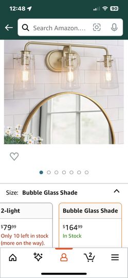 Durent Lighting Gold Vanity Light, 3 Lights Gold Bathroom Light Fixture with Seeded Glass, 22 1/2” L